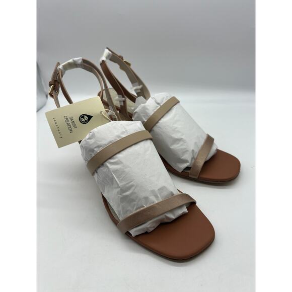 Sanctuary Wink Leather Ankle Strap Woven Brown Wedge Sandals Women’s 10 - Picture 2 of 9